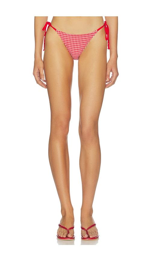 more to come briony bikini bottom in red. - size l (also in m, s, xl, xs, xxs)