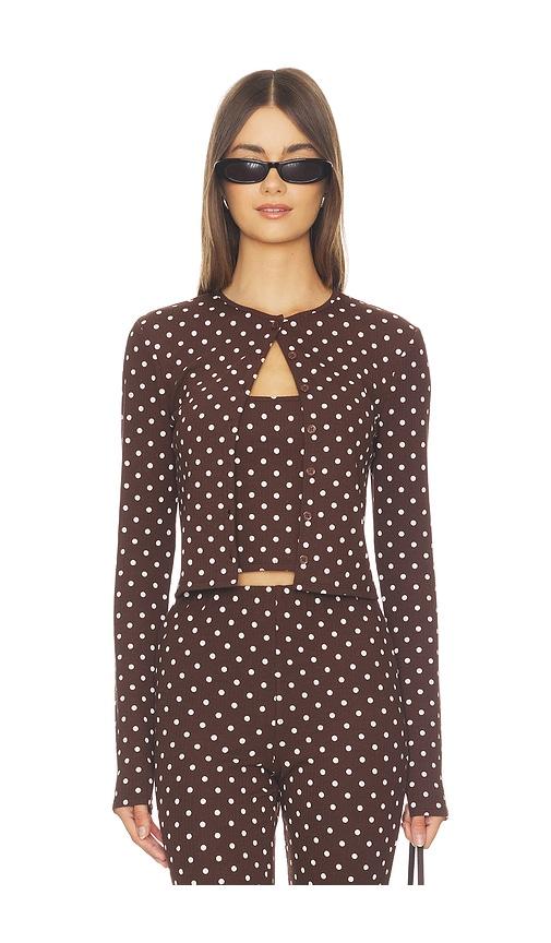 more to come iris cardigan set in brown. - size m (also in xs, s)