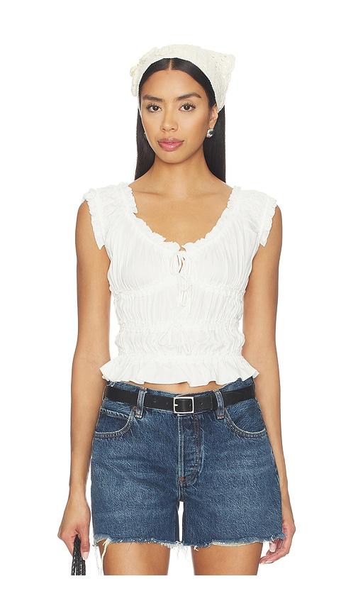 more to come kristie ruched top in white. - size xl (also in xxs, xs)