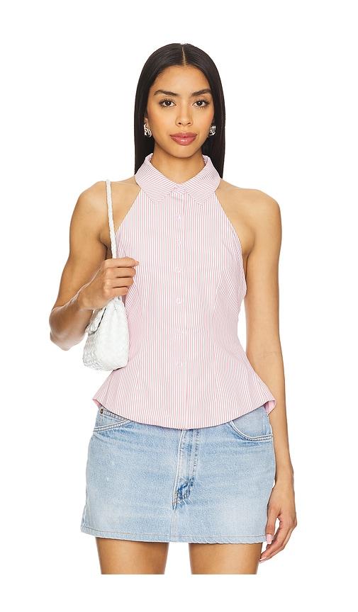 more to come lisseth open back top in rose. - size l (also in m)