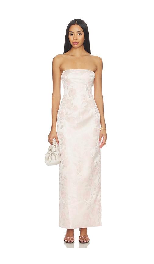 more to come maiah strapless maxi dress in rose. - size l (also in xxs, xs, s, m, xl)