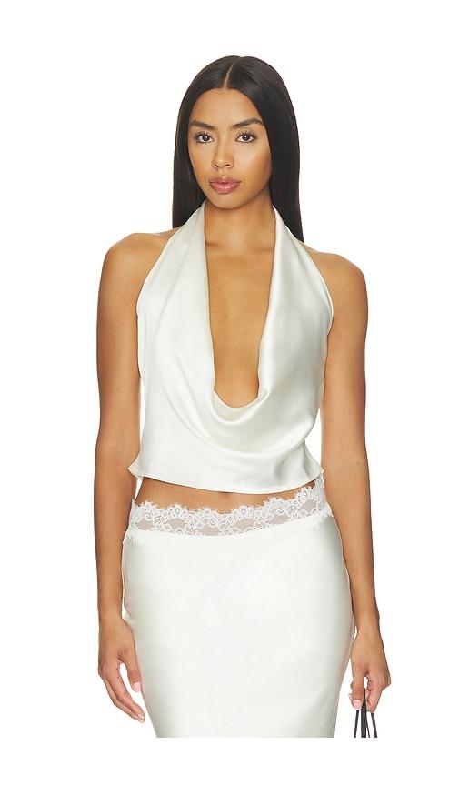more to come rowan drape top in ivory. - size l (also in m)