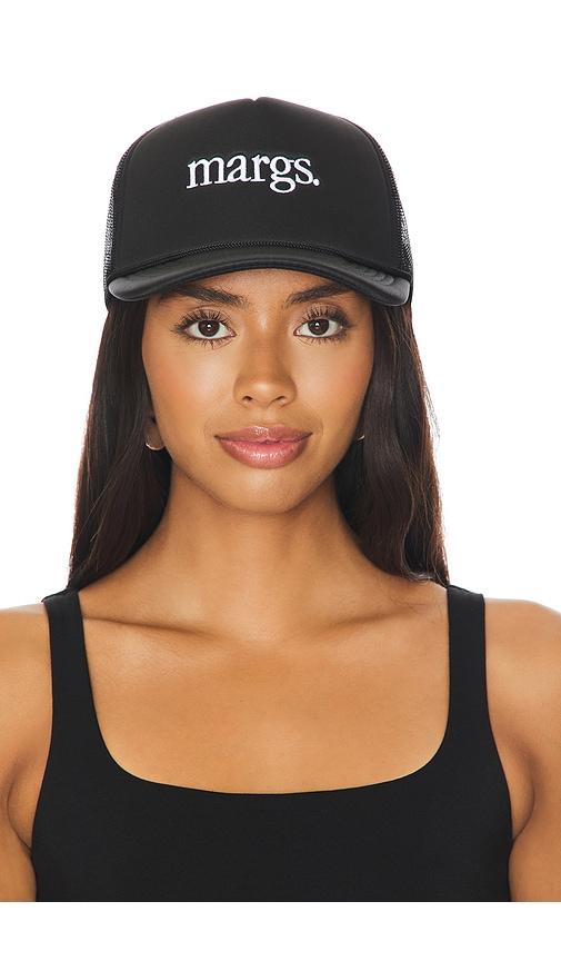 motel margarita margs. trucker hat in black.