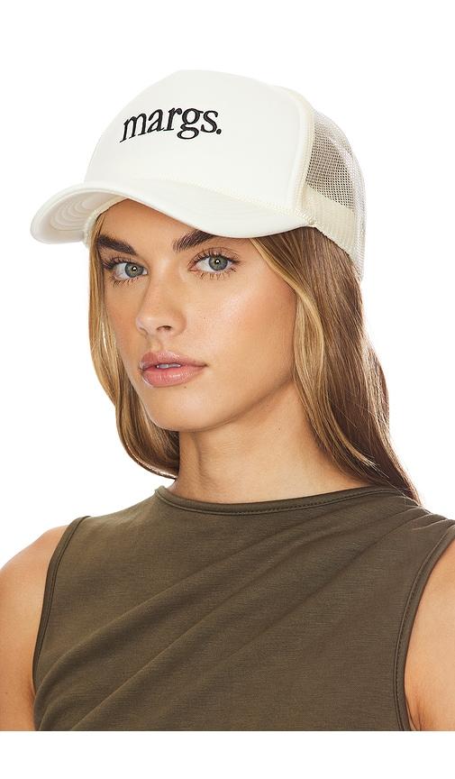 motel margarita margs. trucker hat in cream.