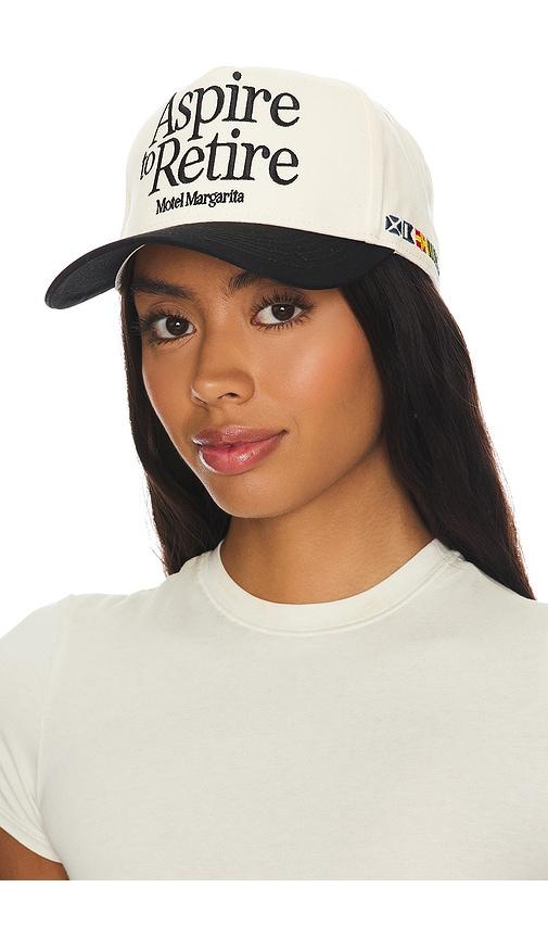 motel margarita regatta snapback hat in cream.