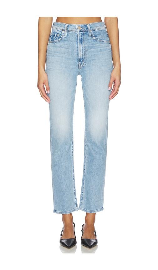 mother high waisted rider hover jeans in blue. - size 28 (also in 29)