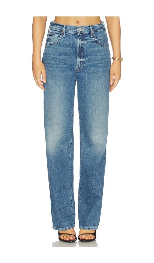 mother high waisted tunnel vision sneak jeans in blue. - size 23 (also in 24, 25, 26, 27, 33)