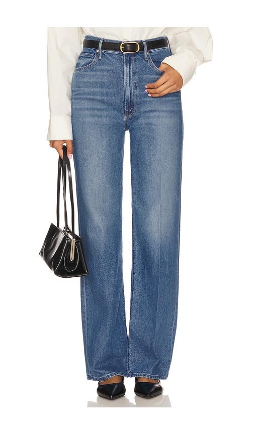 mother high waisted tunnel vision sneak jeans in blue. - size 25 (also in 28, 34)