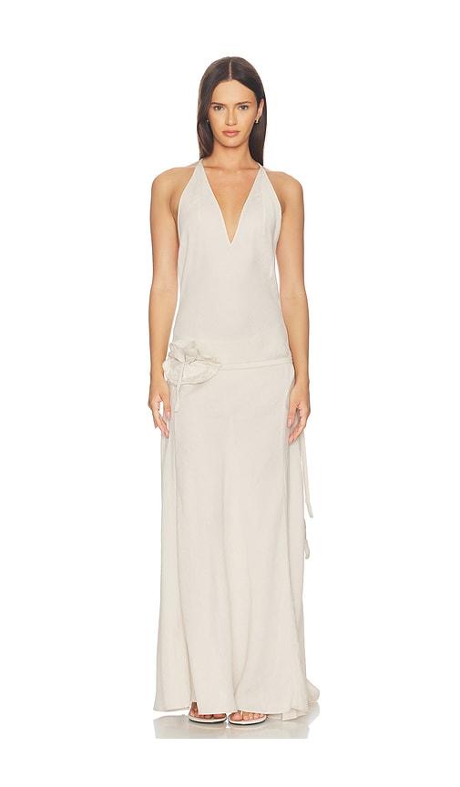 mother of all fran belt dress in cream. - size m (also in xs, s)
