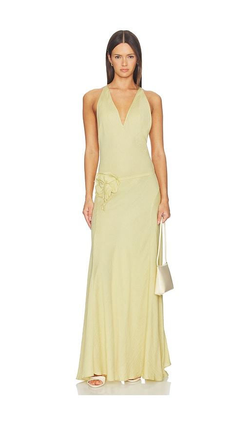 mother of all fran belt dress in lemon. - size m (also in xs, s, xl)
