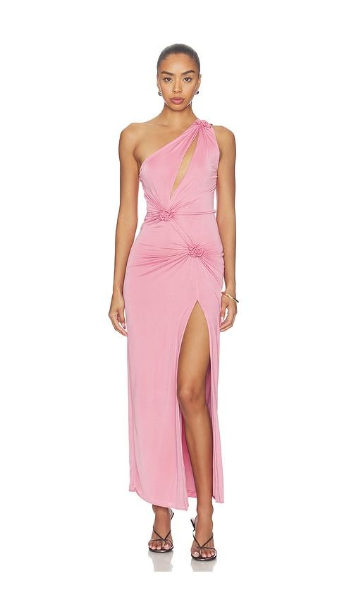 mother of all kay ripple maxi dress in pink. - size l (also in xs, m)
