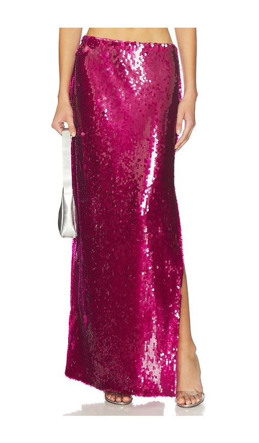 mother of all mela sequins skirt in fuchsia. - size m (also in s, xs)