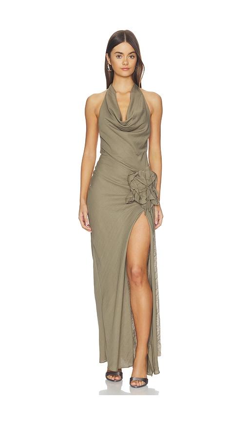 mother of all patsy maxi dress in olive. - size m (also in xs, s)