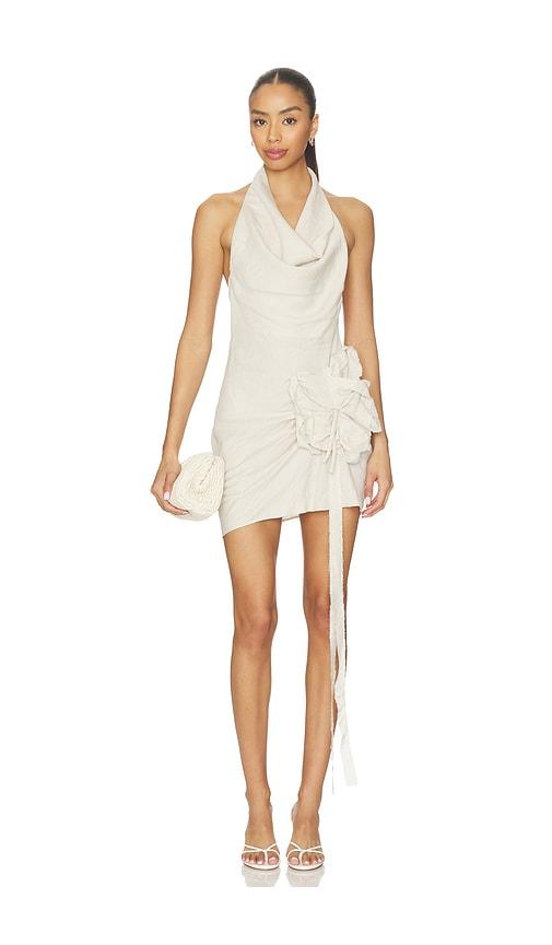 mother of all patsy mini dress in cream. - size m (also in s, xs)