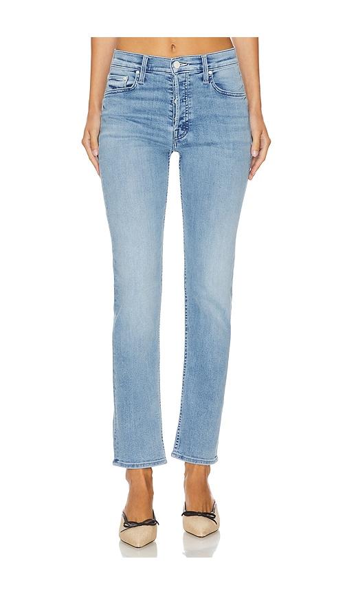 mother petite lil' tomcat skimp in denim-light. - size 24p (also in 25p)