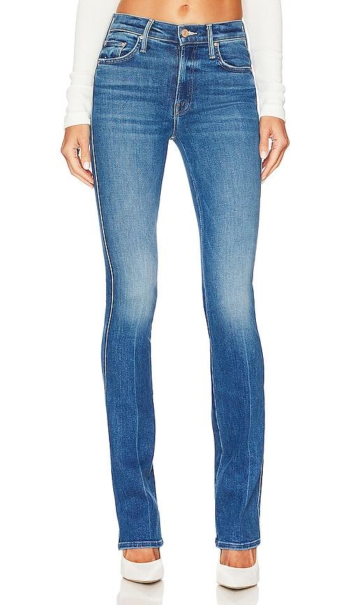 mother the double insider heel jeans in denim-medium. - size 29 (also in 31, 32, 33)