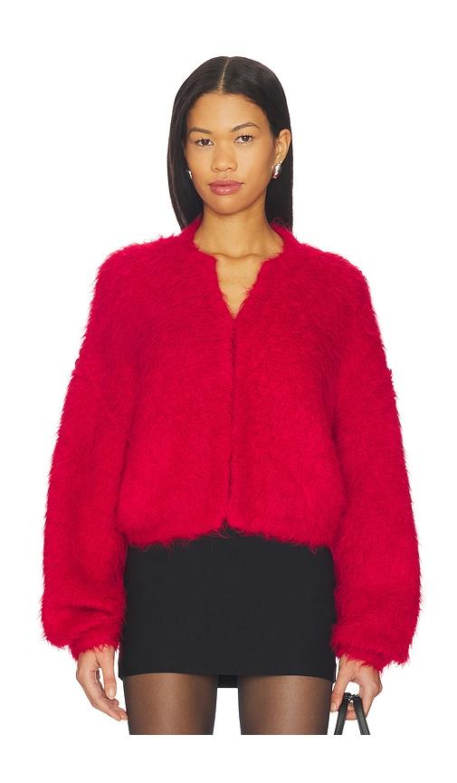 mother the drop bubble cardigan in red. - size m (also in xs)