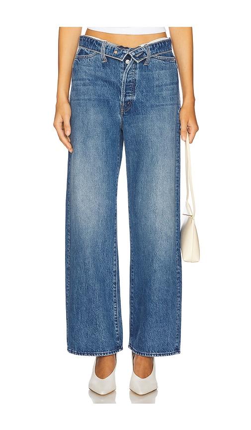 mother the fold over dodger ankle jeans in blue. - size 28 (also in 30, 31)
