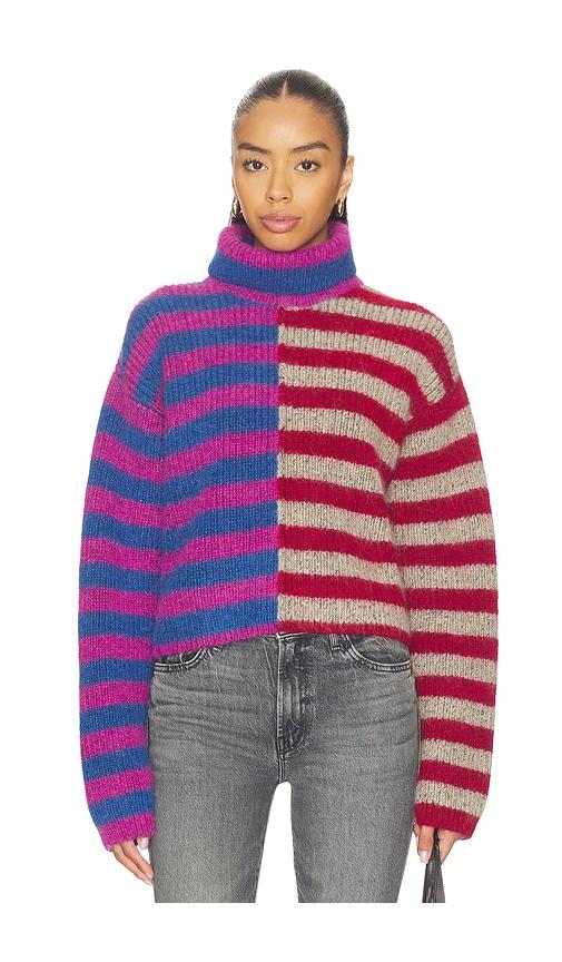 mother the half hickey jumper in red,purple. - size l (also in xs, s, m)