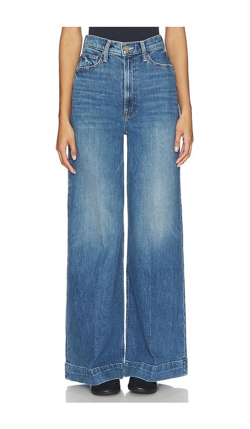 mother the headliner sneak jeans in blue. - size 23 (also in 26, 28, 31, 32, 33)