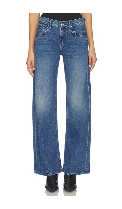 mother the mid rise lasso sneak jeans in blue. - size 24 (also in 27, 30, 32)
