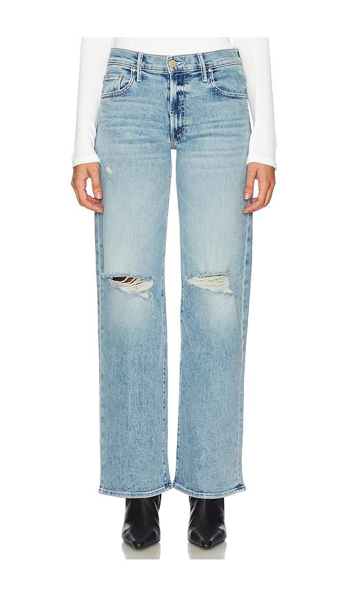 mother the mid rise maven sneak jeans in denim-light. - size 24 (also in 27, 33)