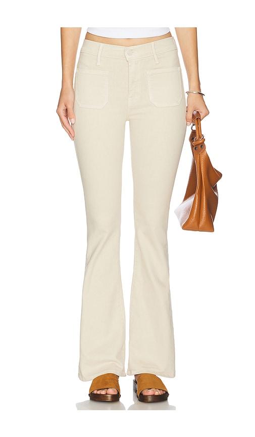 mother the patch pocket weekend jeans in cream. - size 33 (also in 34)