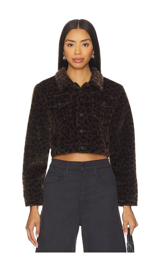mother the short stack jacket in brown. - size m (also in s)
