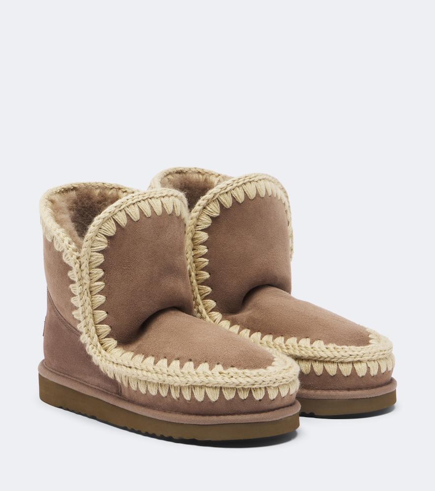 mou 18 shearling-lined suede ankle boots
