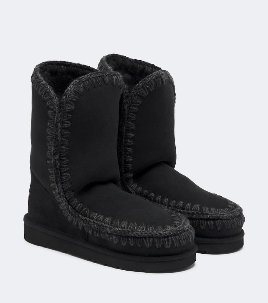mou 24 shearling-lined suede mid-calf boots