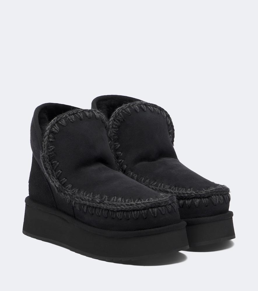 mou mini shearling-lined suede ankle boots