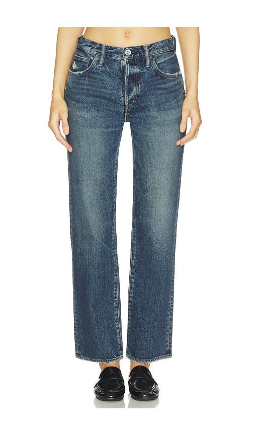 moussy vintage wiley straight jeans in blue. - size 27 (also in 28, 29, 30, 32)