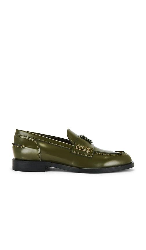 msgm flat loafer in green. - size 39 (also in 40)