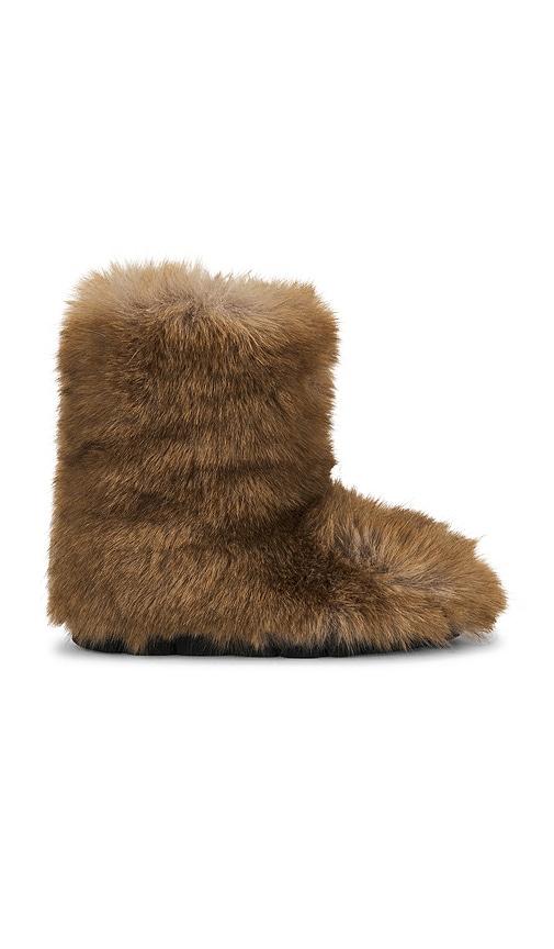 msgm fluffy flat boot in beige. - size 36 (also in 37, 38)