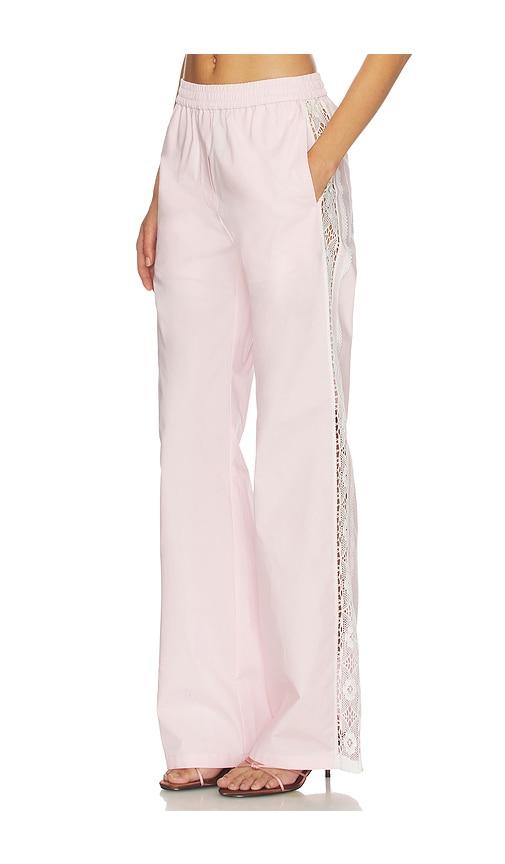 msgm low rise wide leg in pink. - size 36 (also in 38)
