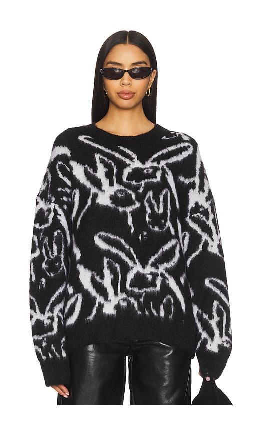 msgm sketched bunnies sweater in black. - size m (also in xs)