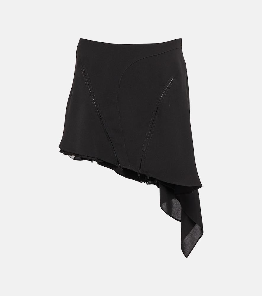 mugler asymmetrical high-rise miniskirt