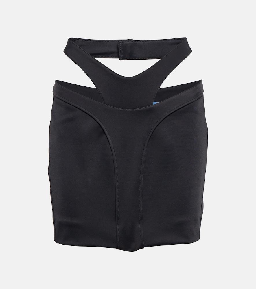 mugler cutout miniskirt