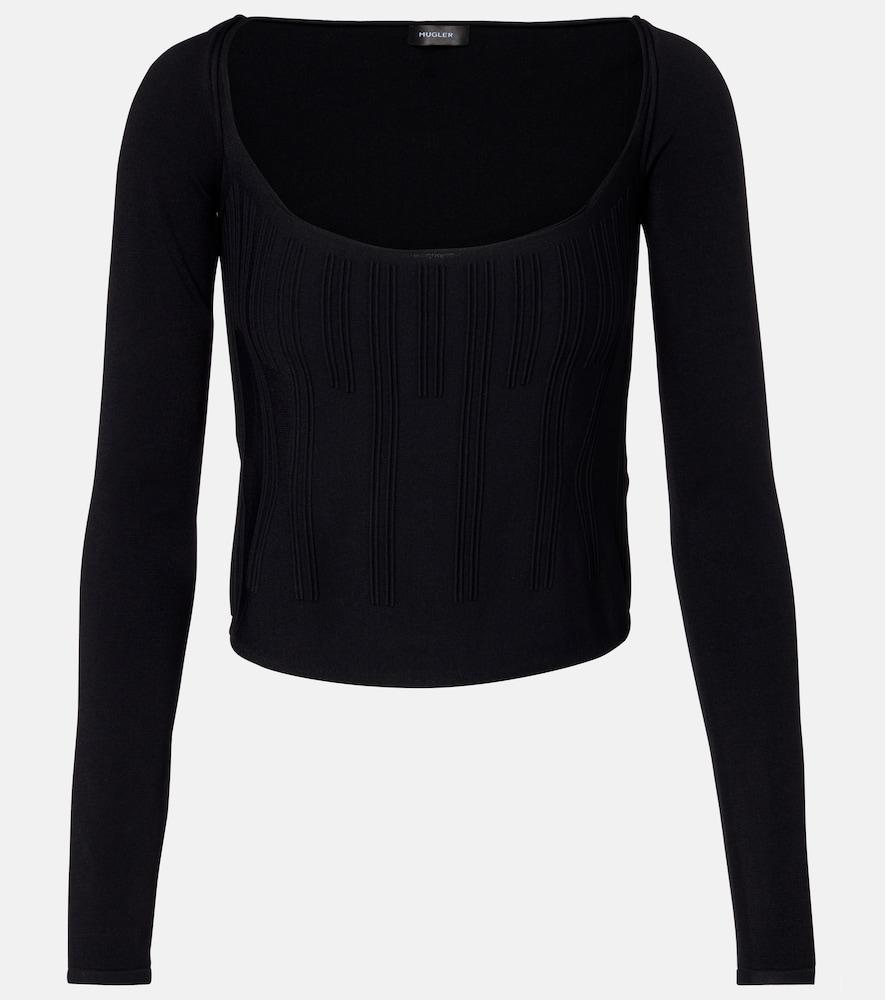 mugler knitted top