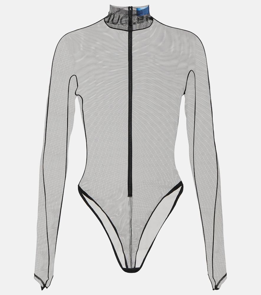 mugler mesh bodysuit