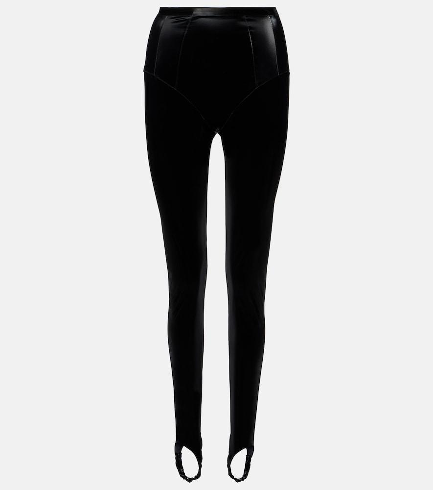 mugler re/edit high-rise stirrup leggings