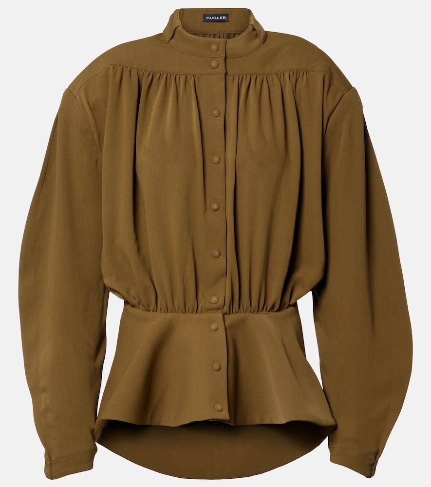 mugler re/edit hiver russe crêpe twill blouse