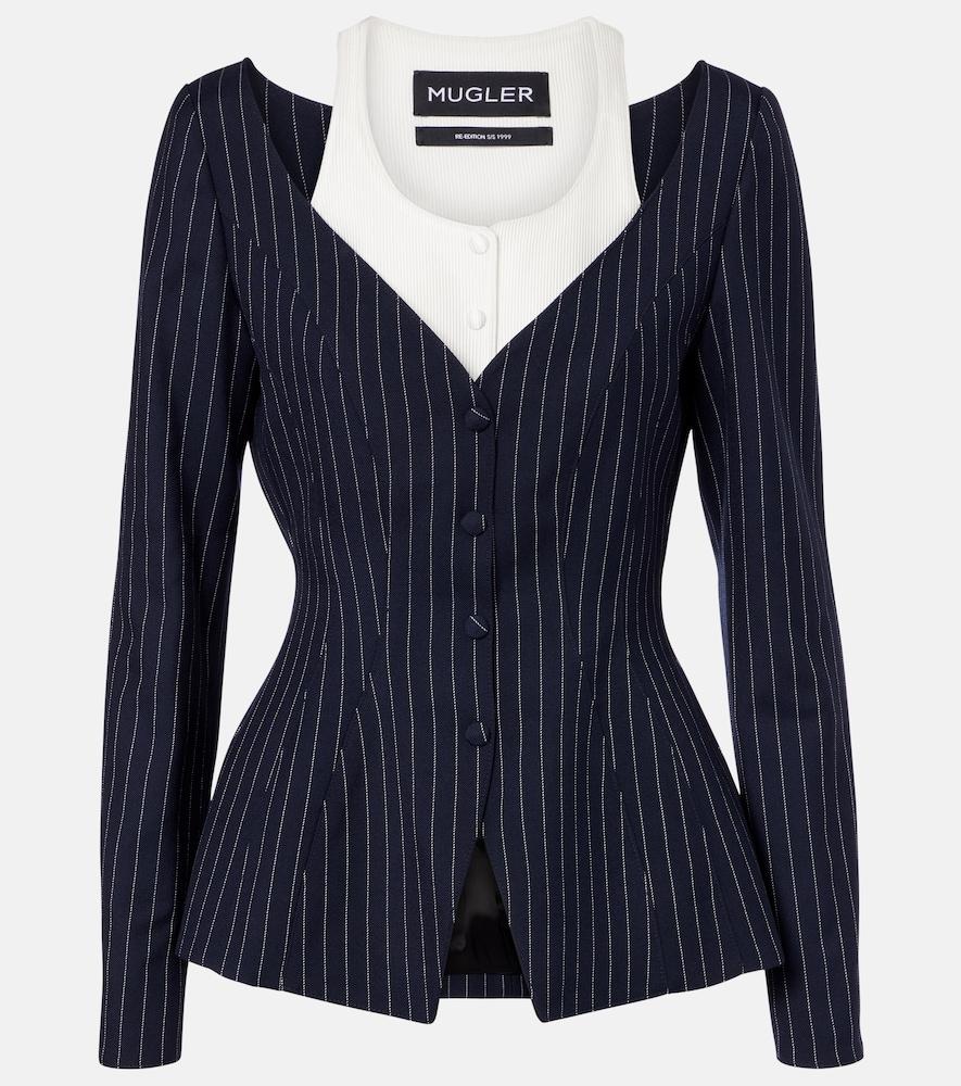 mugler re/edit les salades wool jacket
