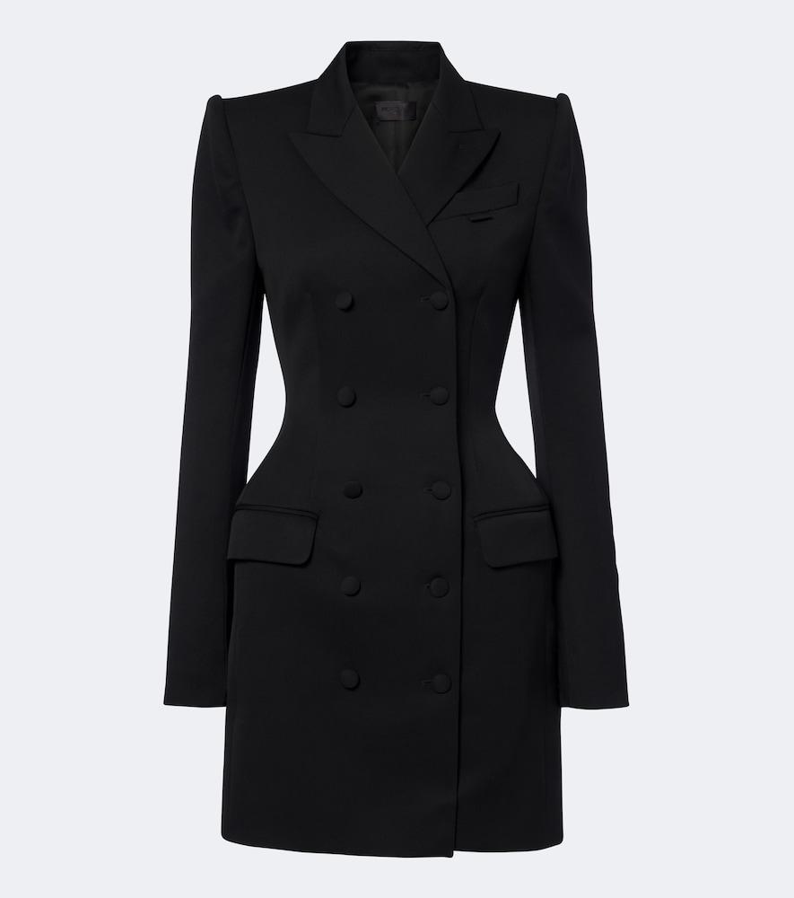 mugler wool blazer dress