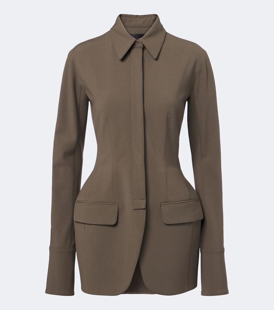 mugler wool-blend jacket