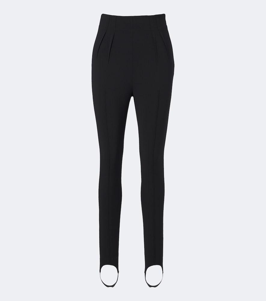 mugler wool-blend stirrup leggings
