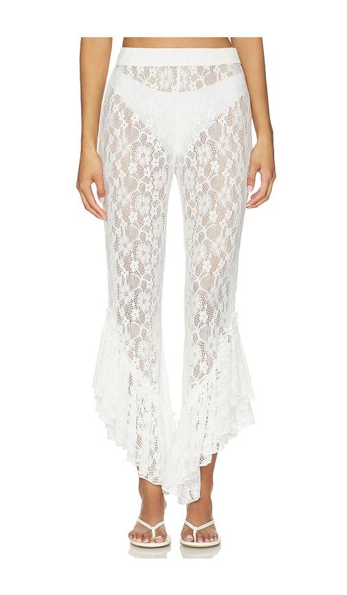 my beachy side lotus pants in ivory. - size l (also in m, s)