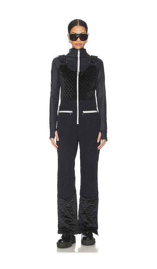 my sunday ski quilted velvet ski overall in black. - size l (also in s)