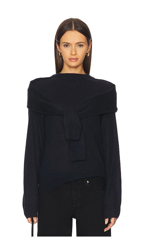 naadam cloud cashmere layered crewneck in navy. - size m (also in s)