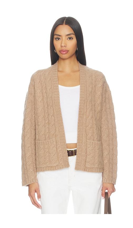 naadam ultra luxe cashmino cardigan in beige. - size l (also in s)